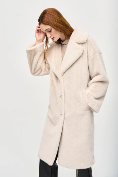 Joseph Ribkoff Faux Fur Straight Coat
243902 In Cream