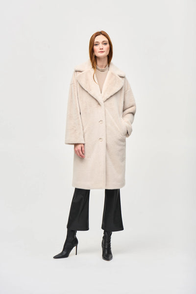 Joseph Ribkoff Faux Fur Straight Coat
243902 In Cream