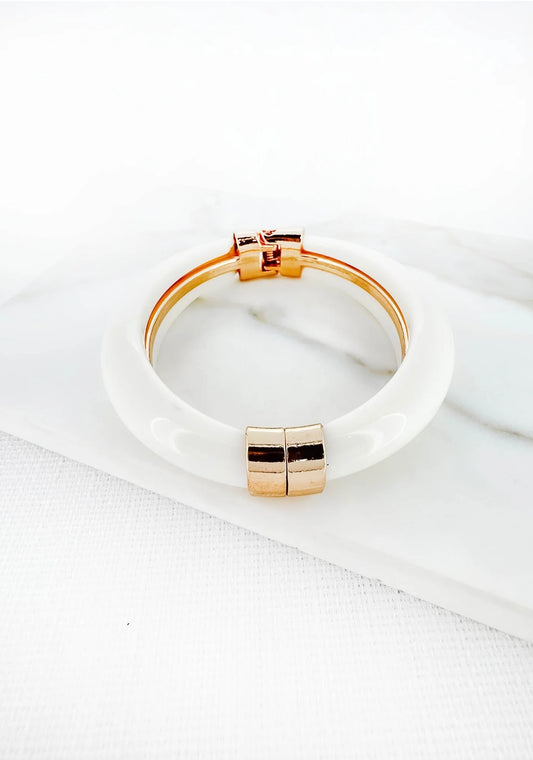 Envy White & Gold Chunky Bangle Style 4463/W/B/G