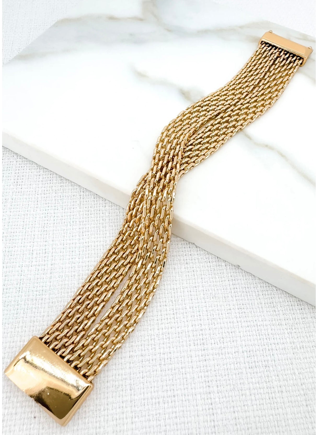 Envy Gold Chain Bracelet with Magnetic Clasp Style 4388/GD/B/G