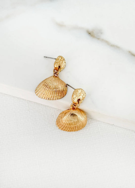 Envy Gold Seashell Earrings Style 4405/E/E