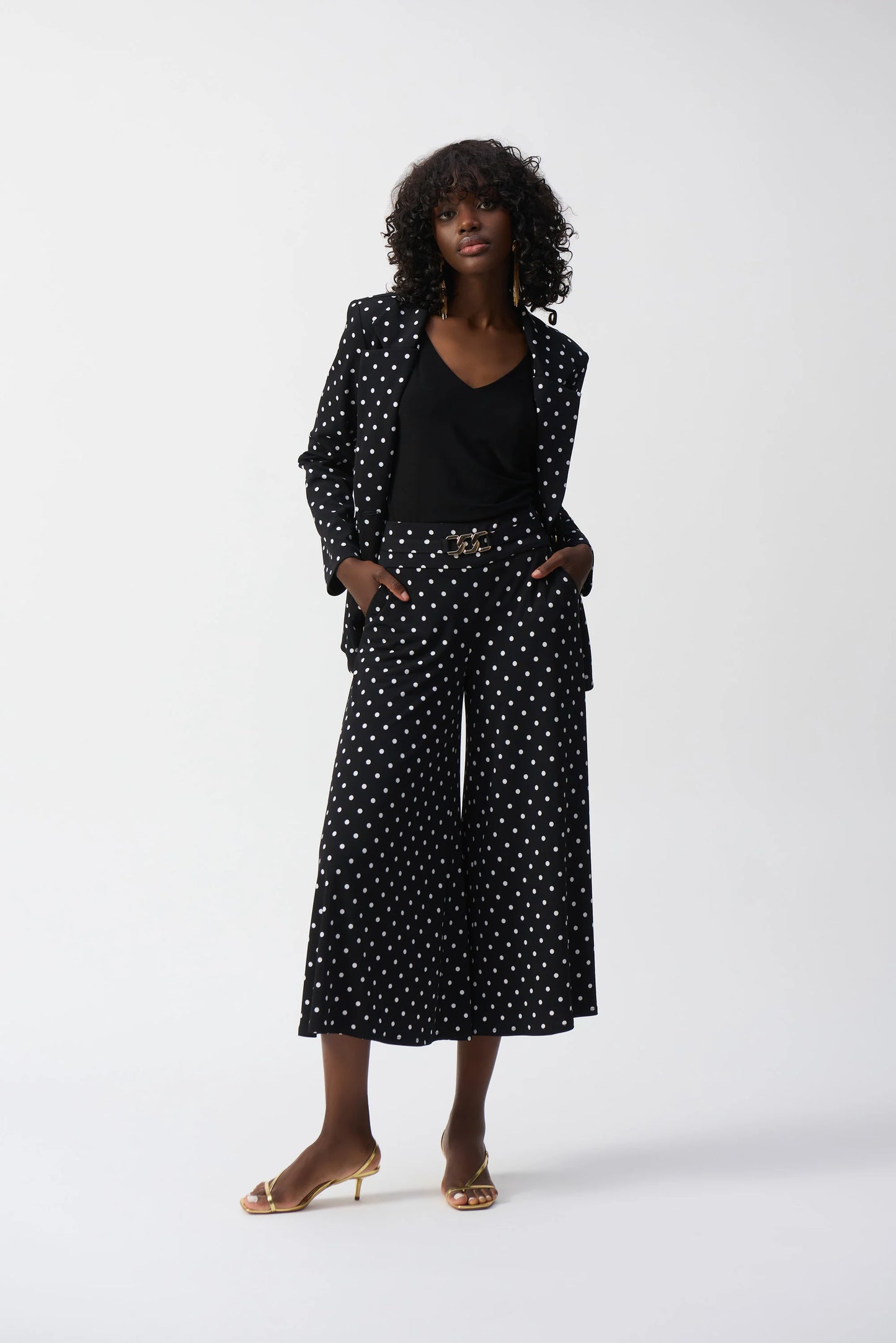 Joseph Ribkoff Silky Dot Print Pull-On Culotte Pants
251040 S/S 2025