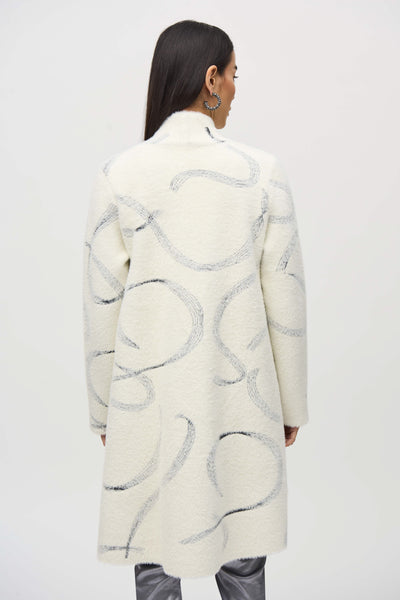 Joseph Ribkoff Abstract Jacquard Sweater Coat
244930 in Vanilla/Black