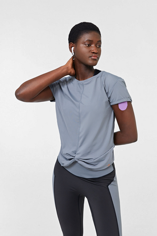 I-envy sport Manama Short Sleeve Top - Dark Grey