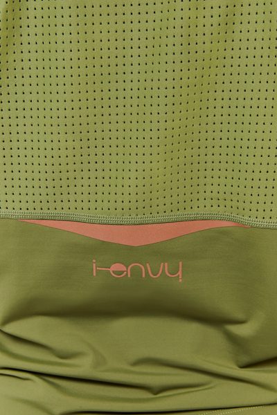 I-envy sport Manama Short Sleeve Top - Khaki Green